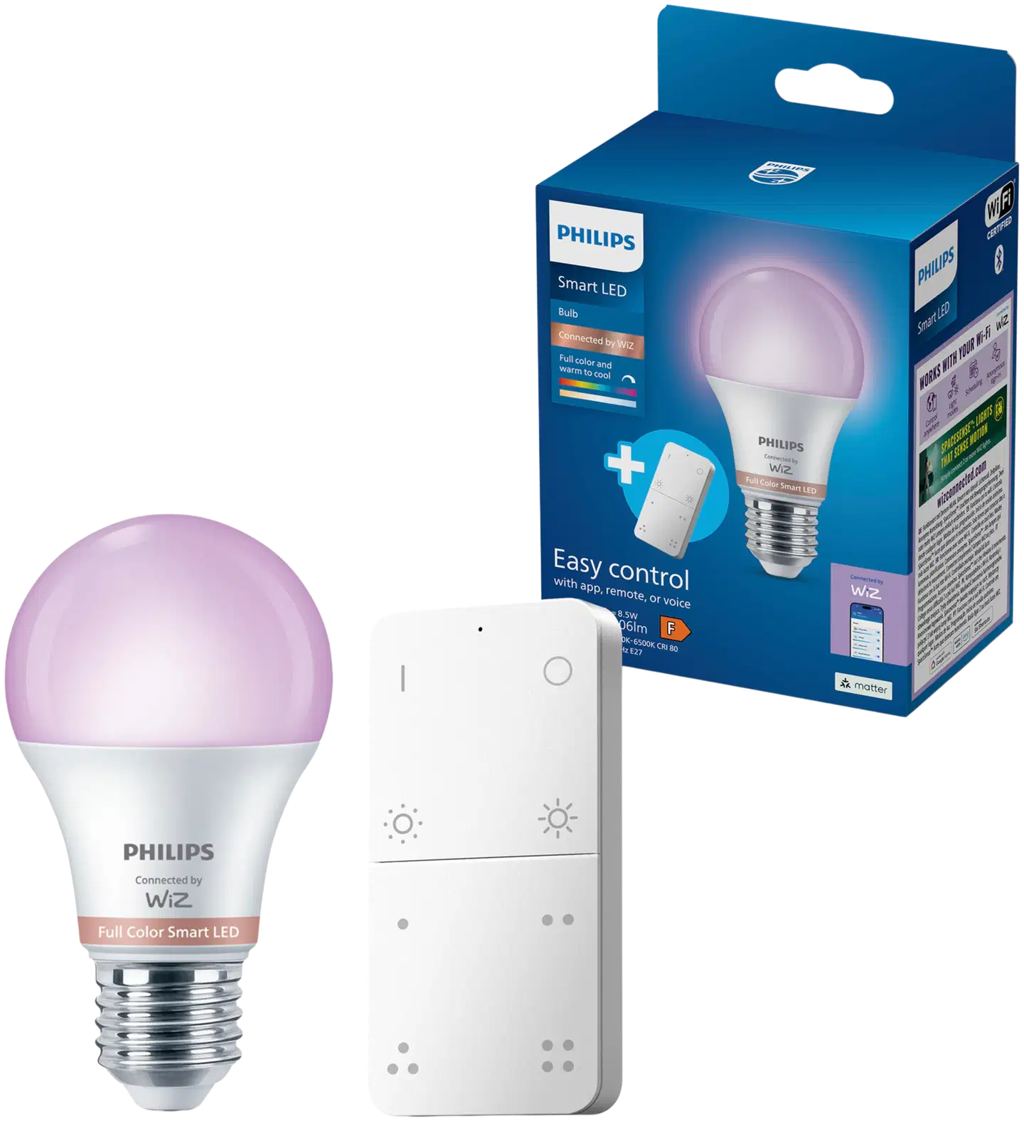 Philips Smart Lighting aloitupakkaus A60 E27 8.5W RGB kaukosäätimellä - 1