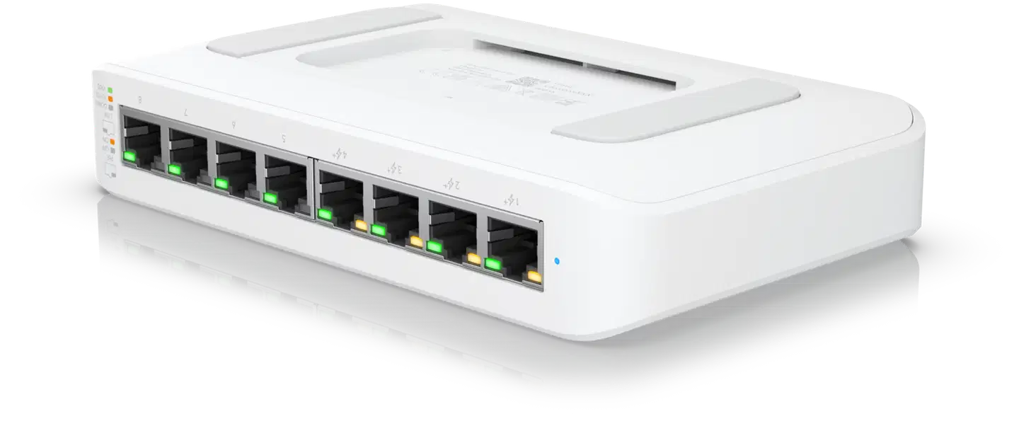 Ubiquiti edullinen 8-porttinen gigabit PoE -pöytäkytkin USW-Lite-8-POE - 5