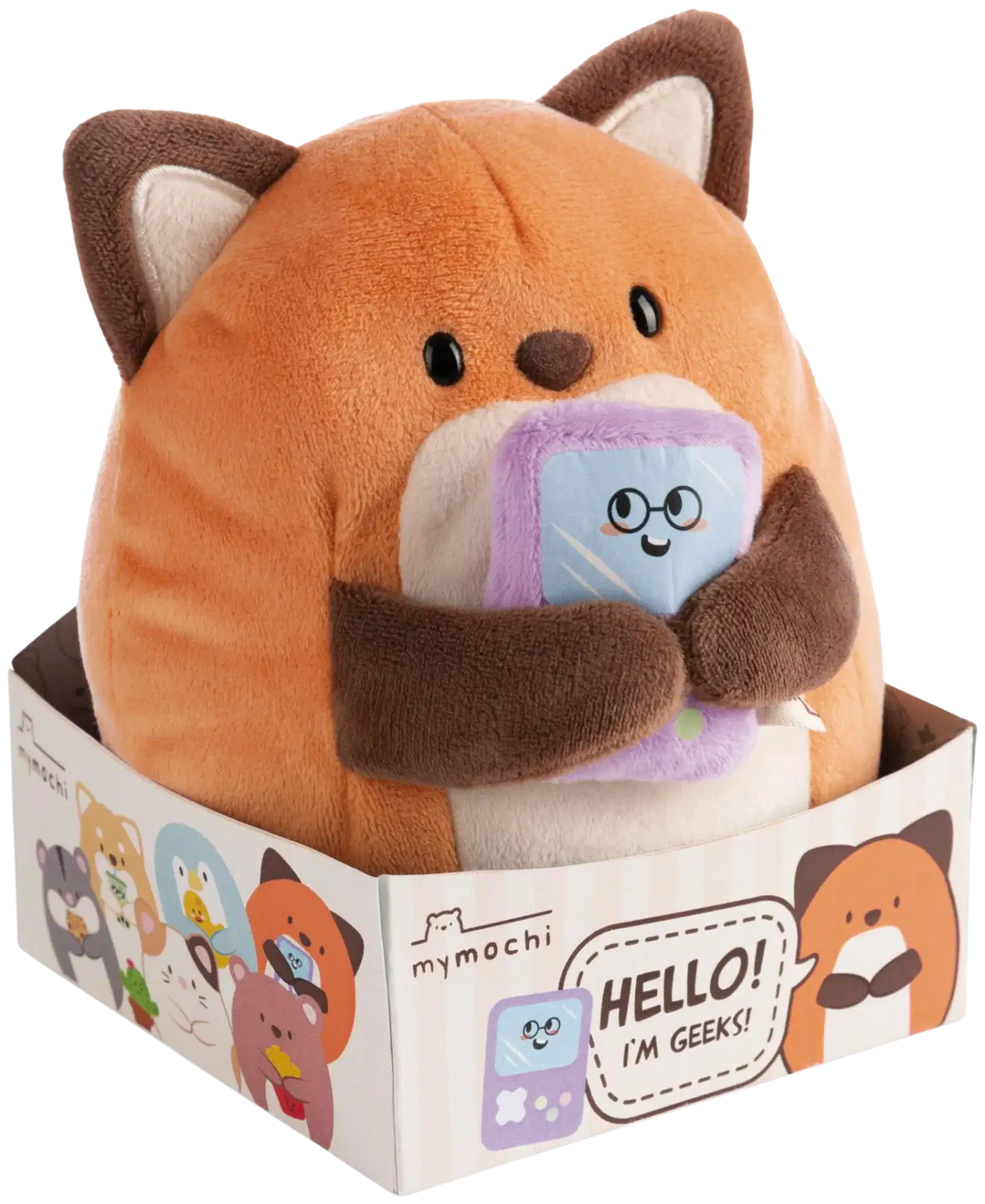 Mymochi pehmolelu Fox Geeks lahjalaatikossa 16 cm - 1