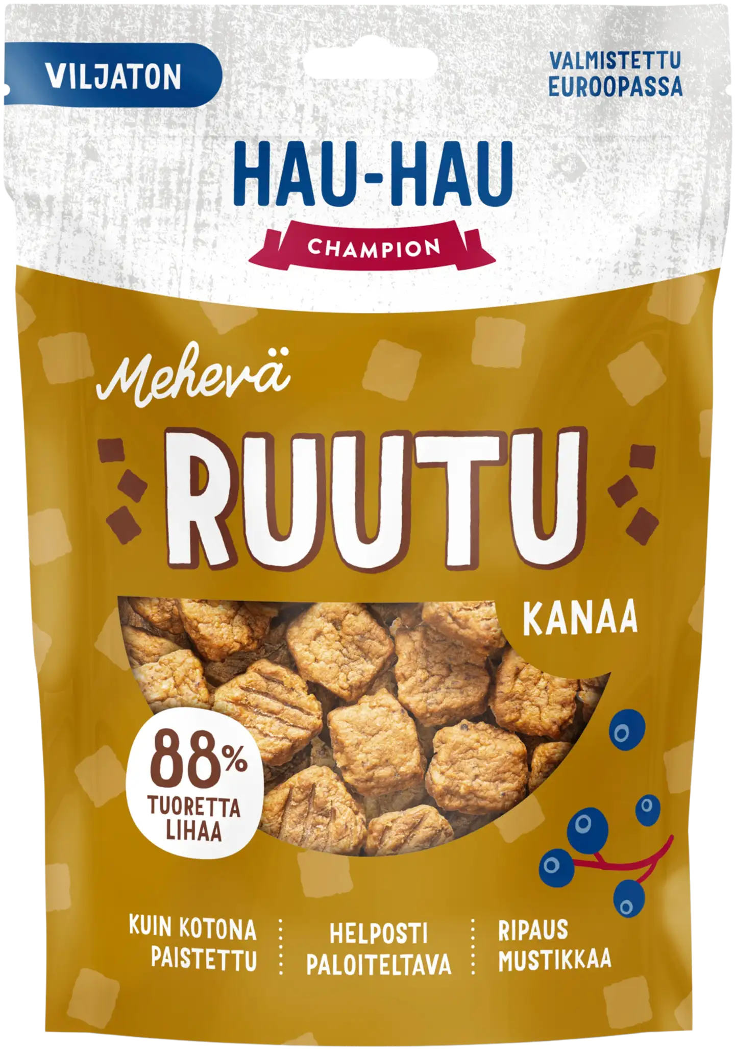 Hau-Hau Champion Mehevä Ruutu Kanaa herkku 140 g