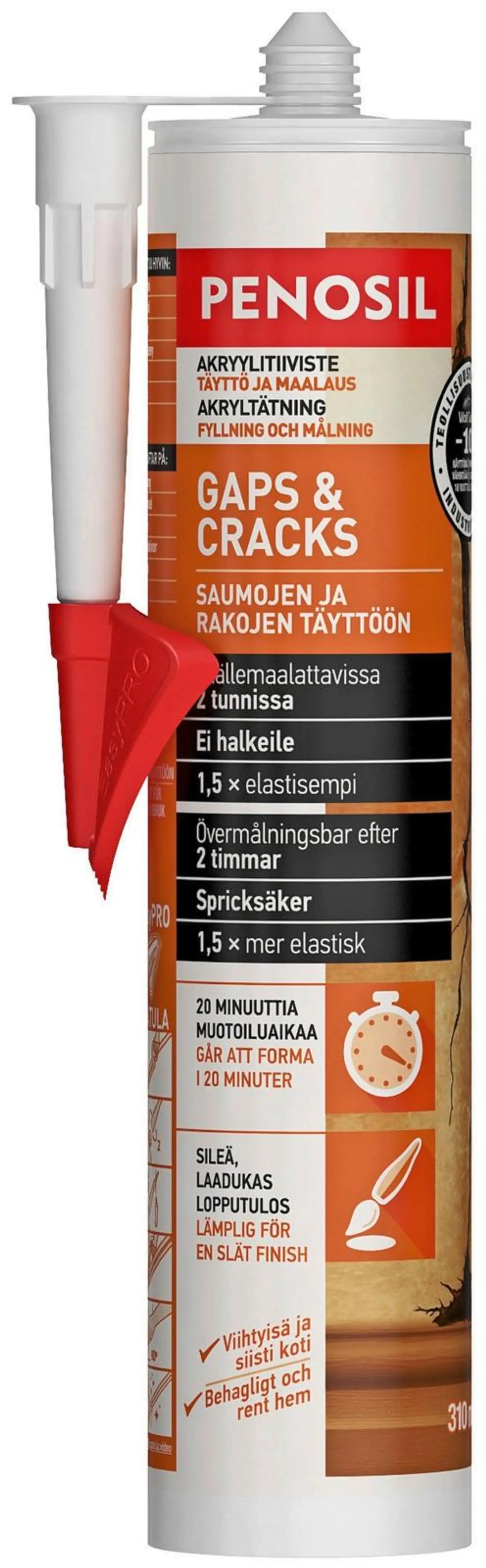 Penosil akryylitiiviste Gaps and Cracks 310 ml valkoinen