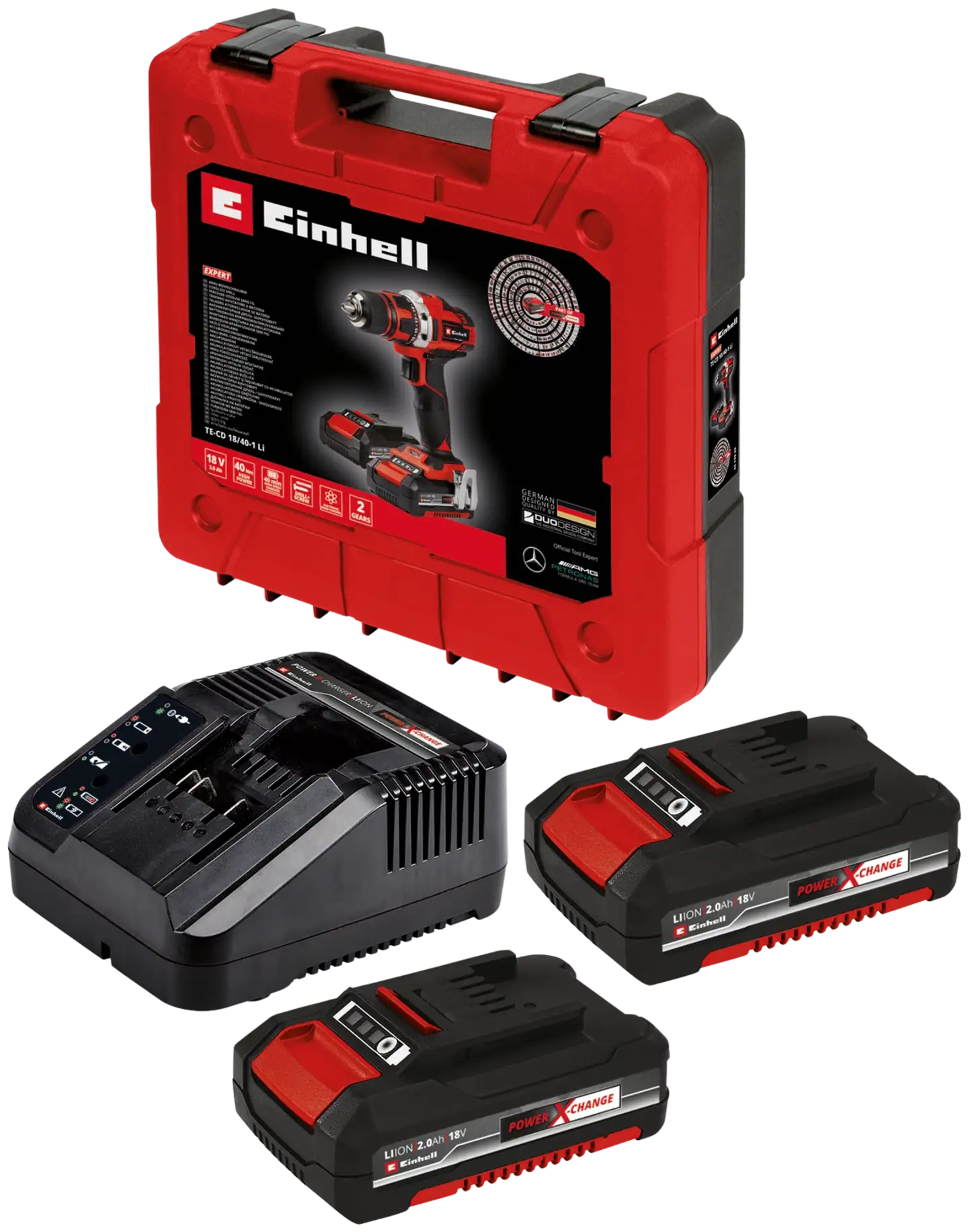 Einhell akkuporakone TE-CD 18/40-1 Li (2x2.0 Ah) - 2