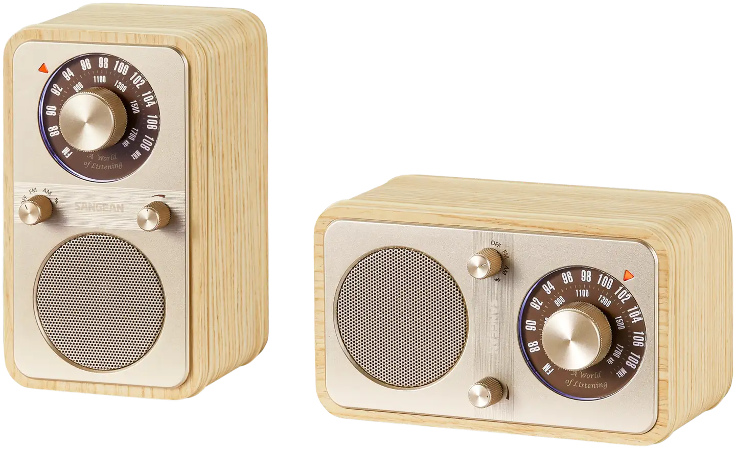 Sangean WR-9 Bluetooth pöytäradio, vaalea tammi - 4