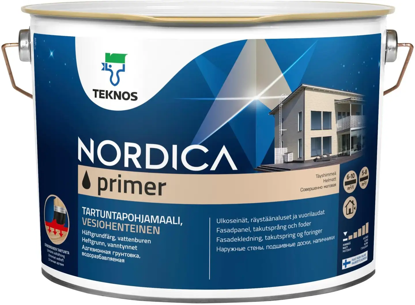 Teknos pohjamaali Nordica Primer 9 l PM3 sävytettävä täyshimmeä