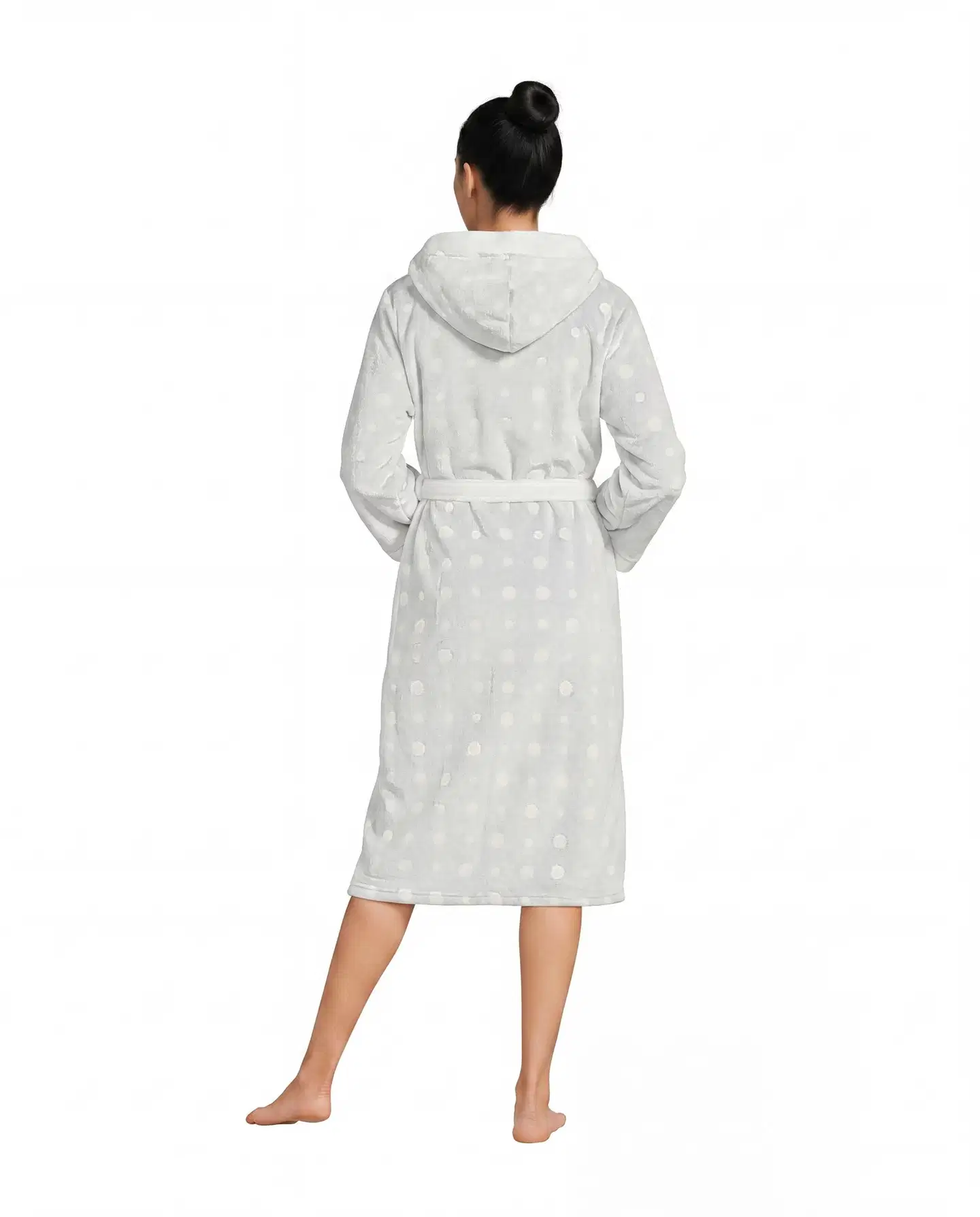 Actuelle naisten aamutakki 212A382630 - Grey/white - 4