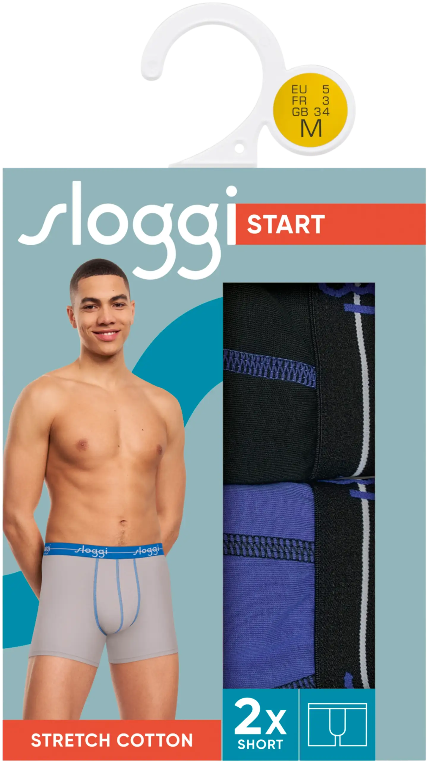 sloggi men Start Short briefs 2-pack - Black blue