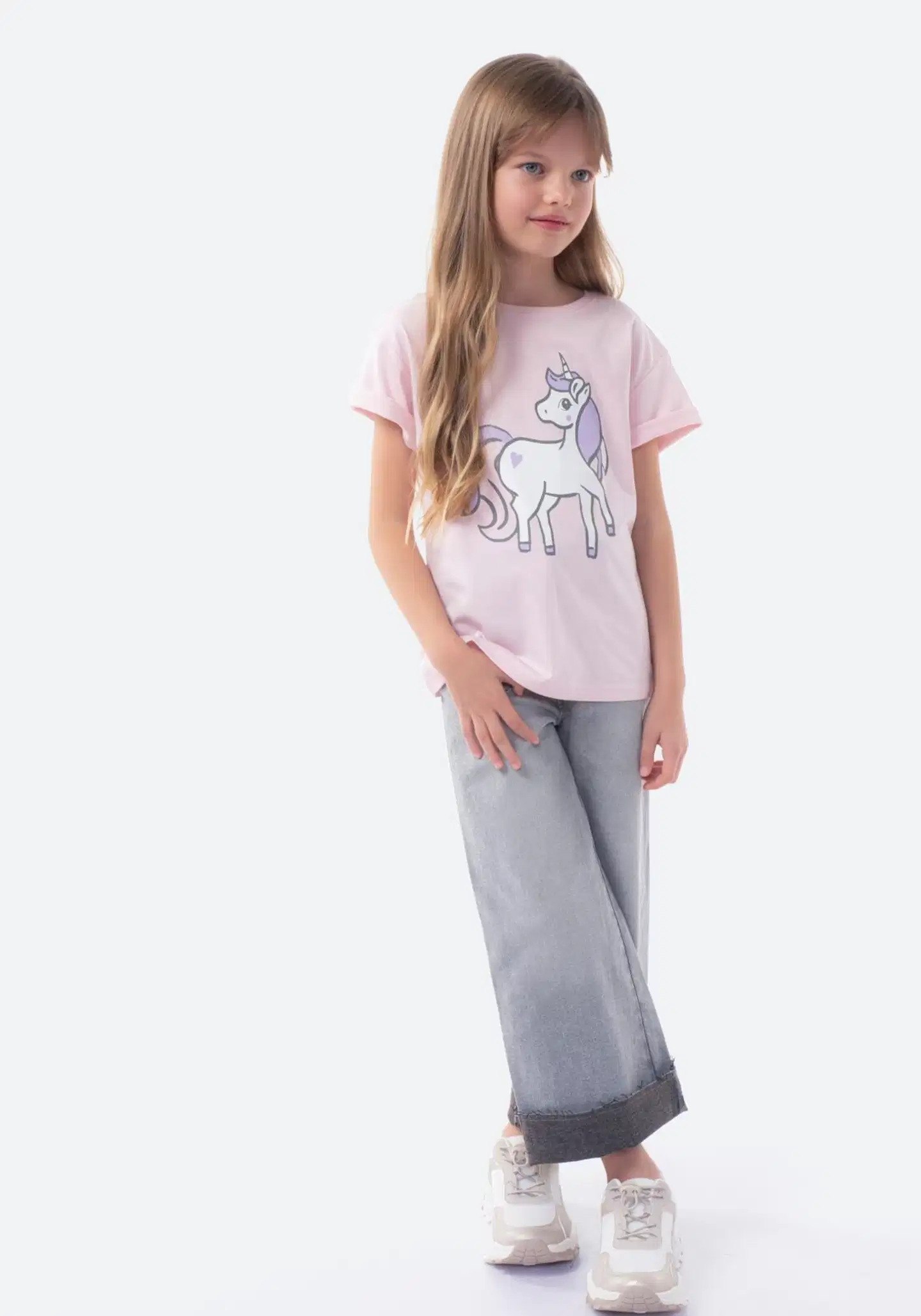 TEX BASIC lasten t-paita yksisarvinen I276629 - pink light - 4