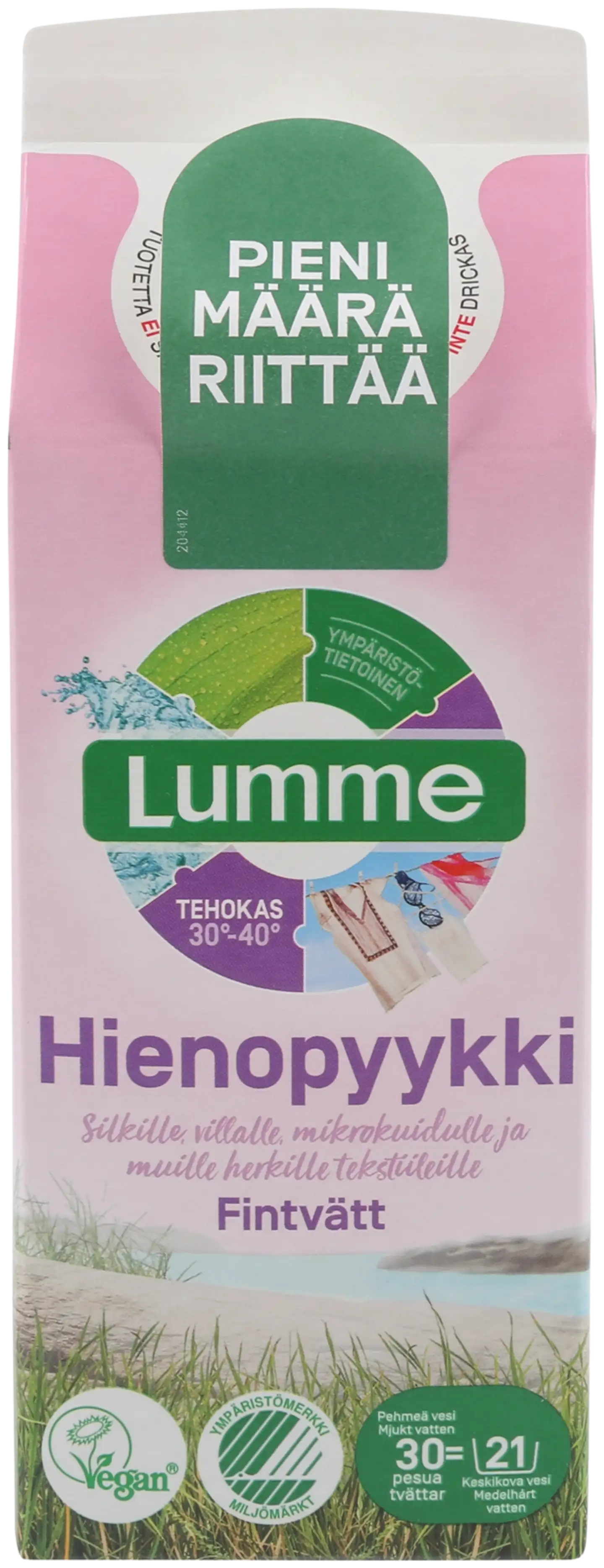 Lumme Hienopyykki pyykinpesuneste silkille, villalle, mikrokuidulle ja muille herkille tekstiileille 750ml