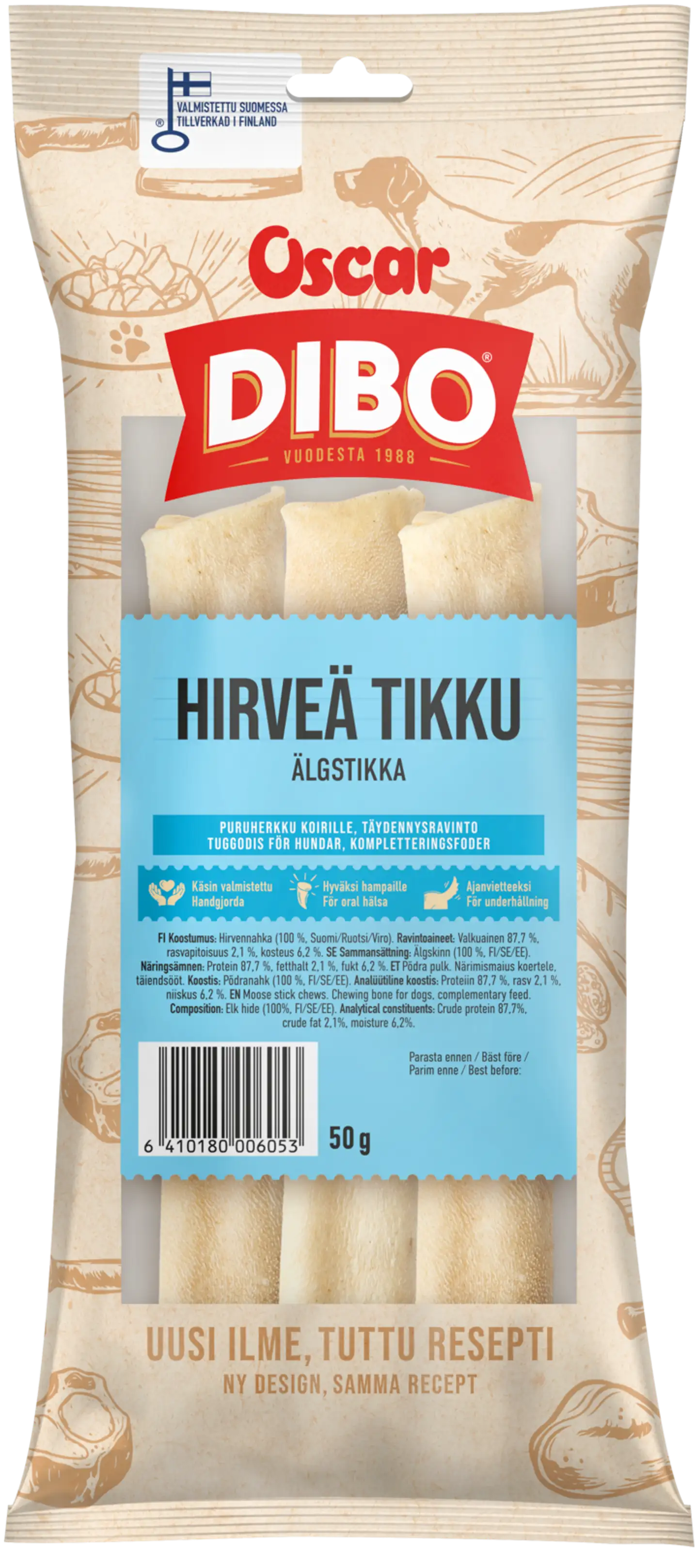 DIBO Hirveä tikku puruherkku 50 g (3 kpl)