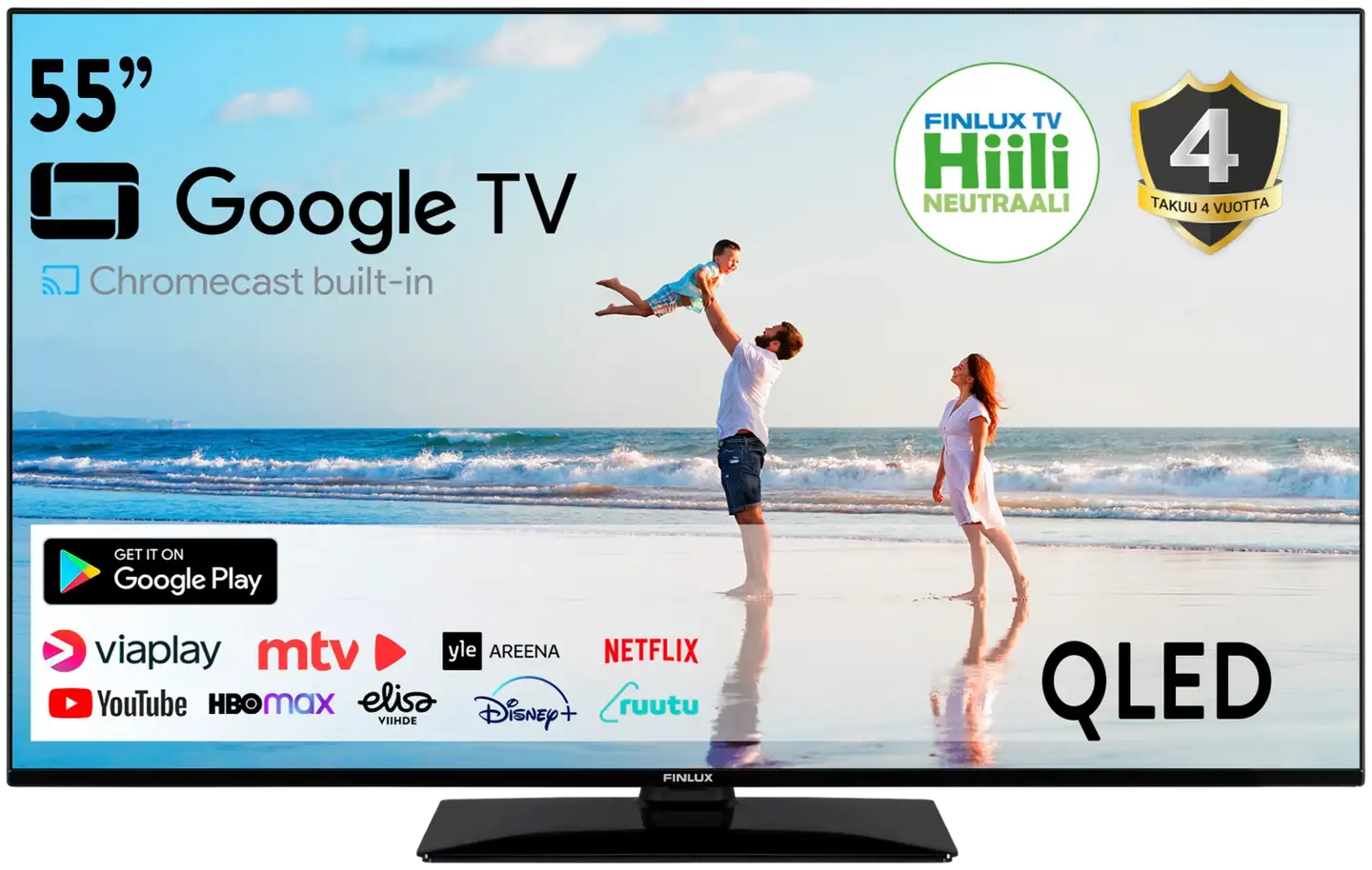 Finlux 55" QLED 4K UHD Google TV 55G10.1ECMI - 2