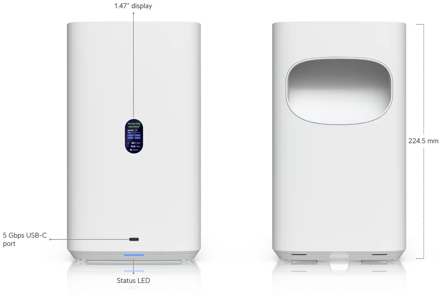 Ubiquiti 4-paikkainen verkkolevyasema 2.5 GbE -liitännällä UNAS-4-W valkoinen - 12