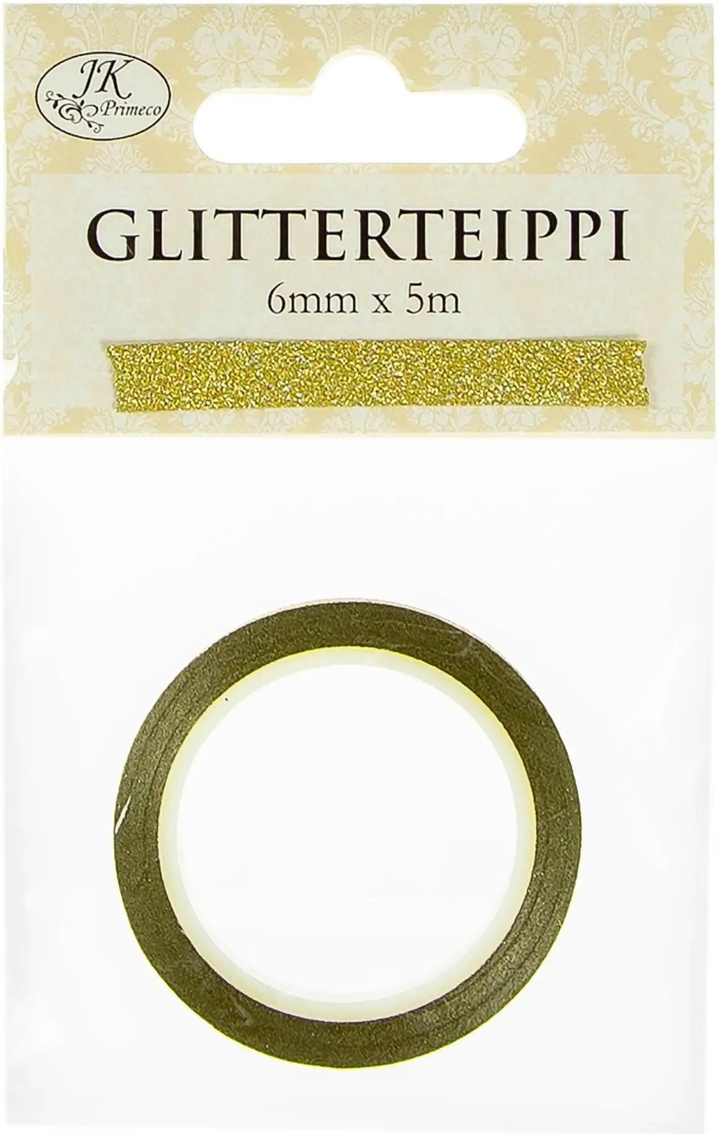 J.K. Primeco glitterteippi kulta 6mmx5m