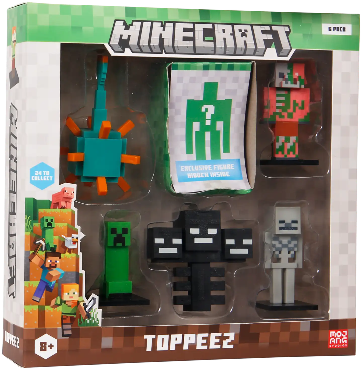 Minecraft hahmo 3D 6 cm 6 kpl deluxe - 5