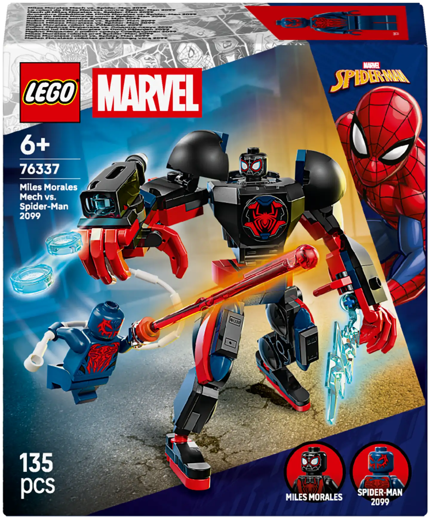 LEGO® Super Heroes Marvel 76337 Miles Moralesin robotti vastaan Spider-Man 2099 - 4