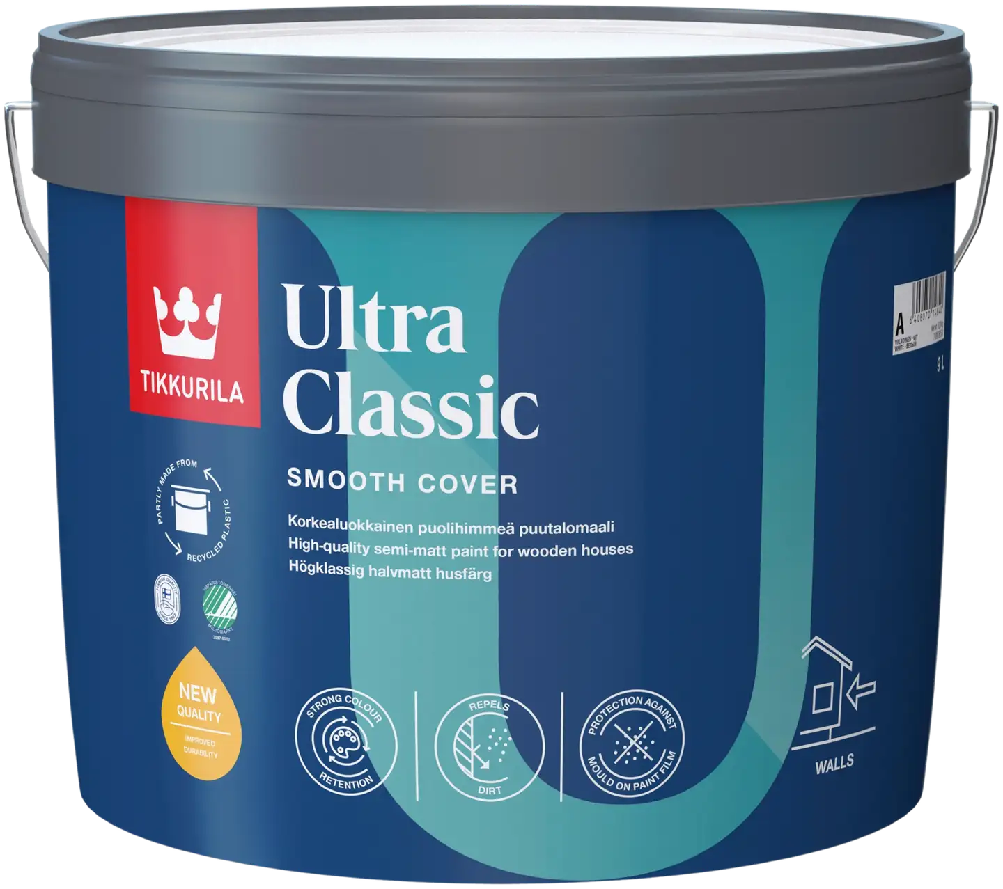 Tikkurila puutalomaali Ultra Classic 9 l C sävytettävä puolihimmeä