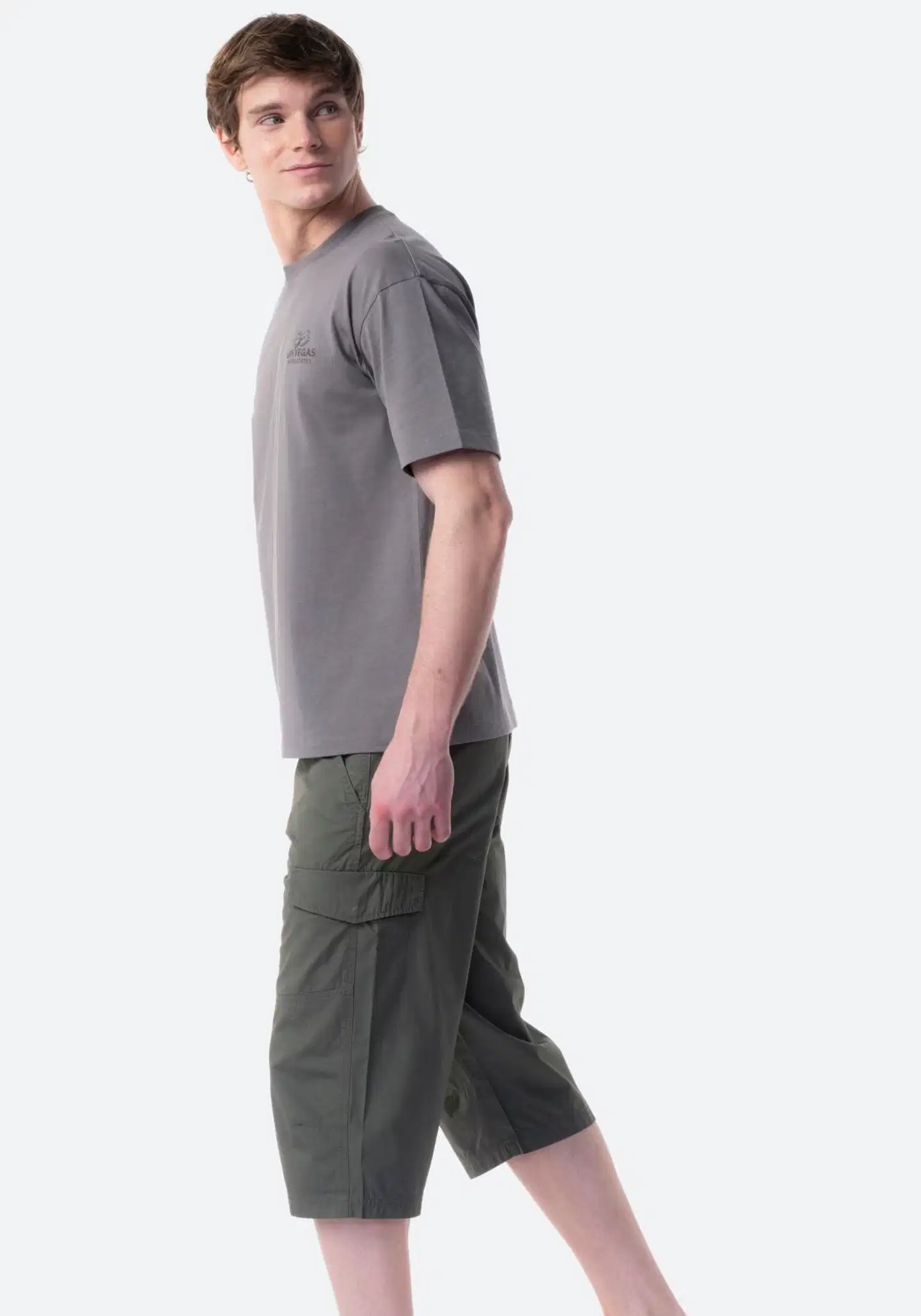 TEX miesten caprishortsit I275404 - Khaki - 5