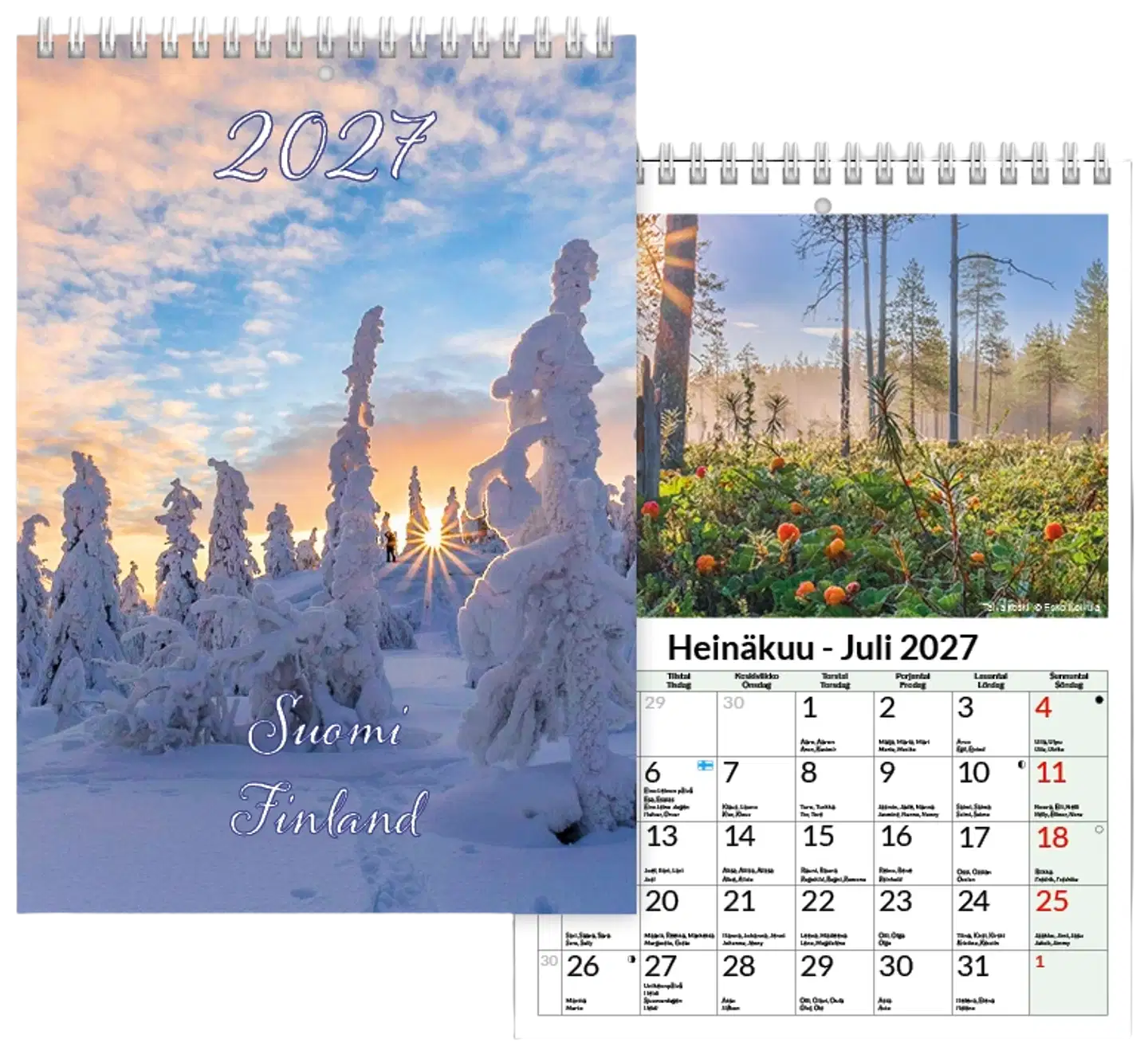 Seinäkalenteri Postikorttikalenteri A6 2027