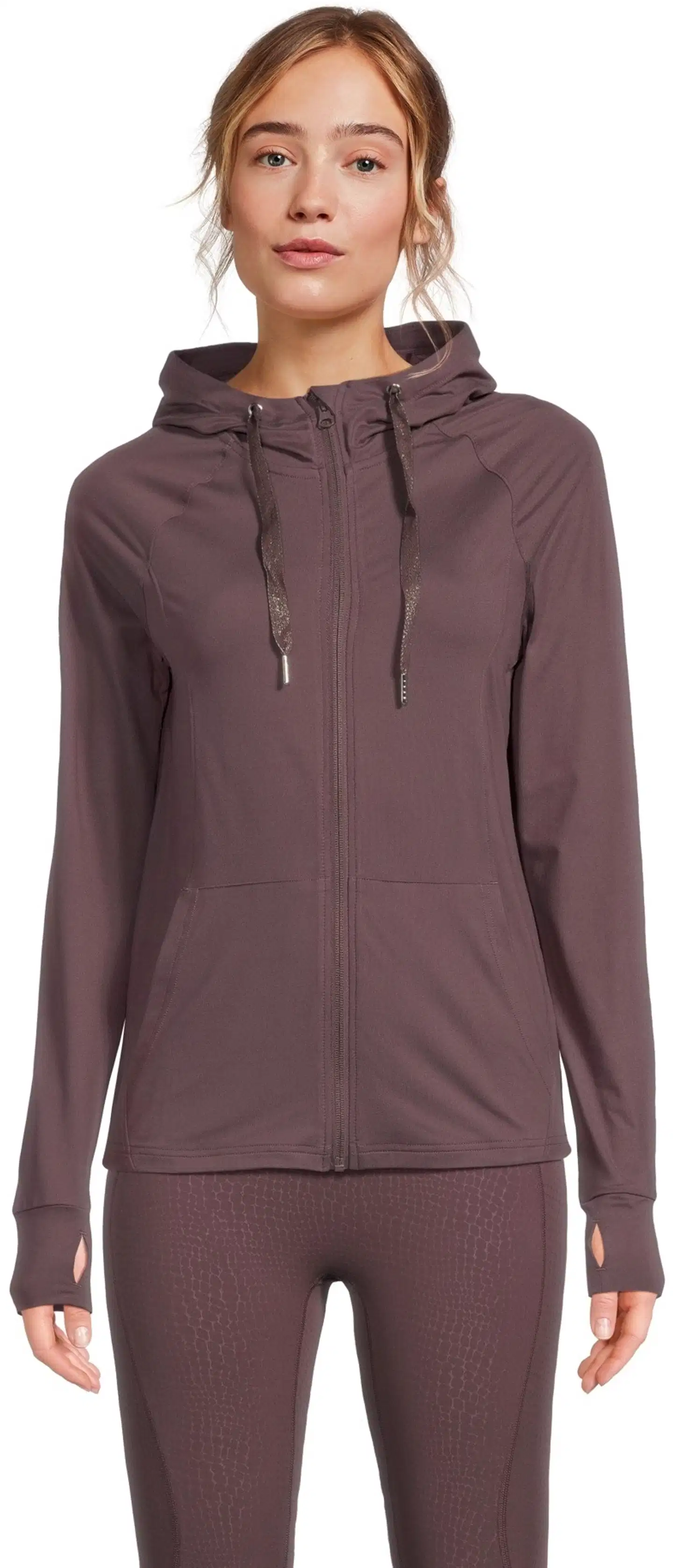 Danskin naisten hupullinen treenitakki DPA2604 - Huckleberry - 1