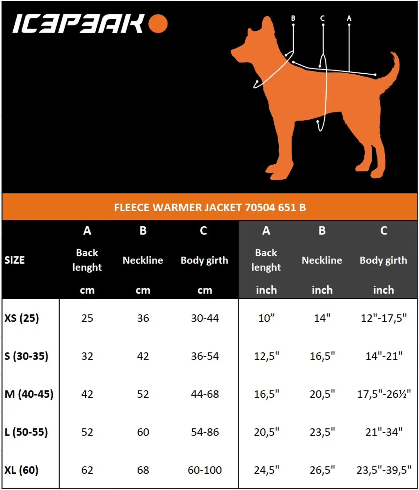 Icepeak Pet Warmer fleecetakki S oranssi/musta - 6
