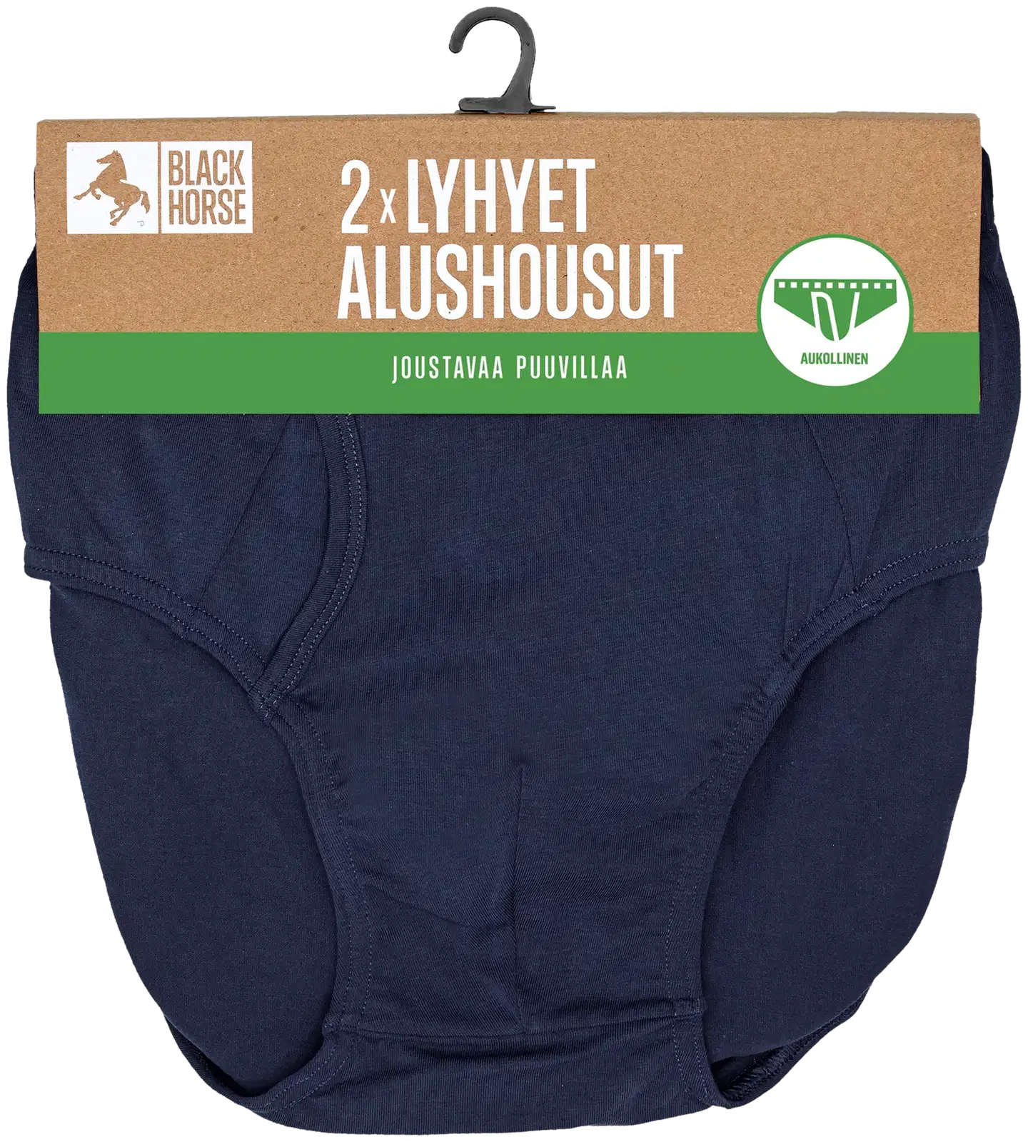 Black Horse 2-pack Basic aukolliset alushousut - DarkBlue - 2