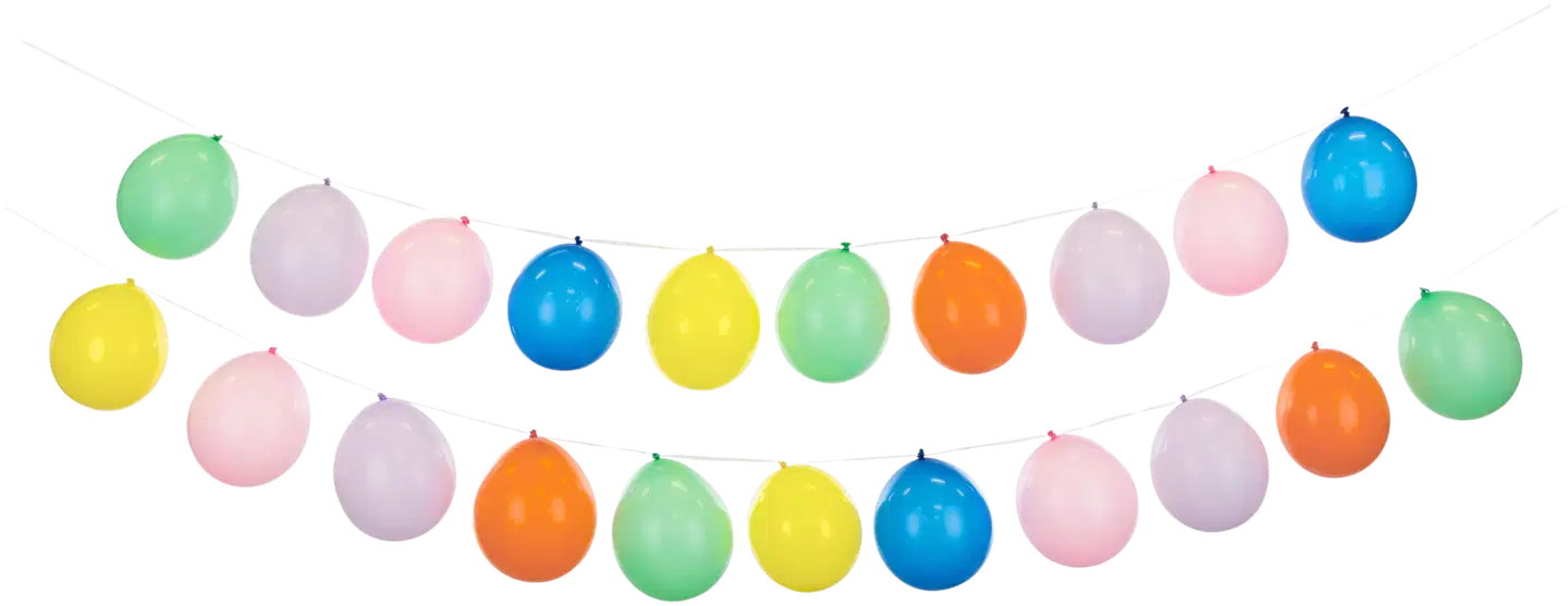 Ilmapallokoriste 20 palloa&25 m nauha - 1