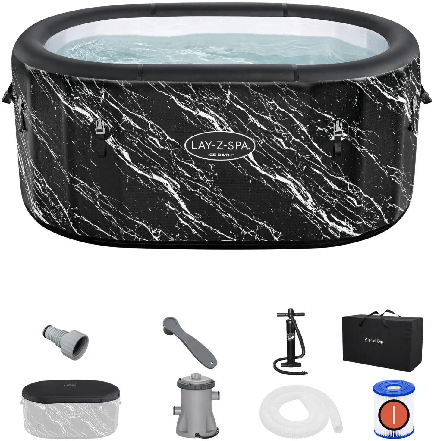Lay-Z-Spa Glacial Dip -Kylmäallas Musta - 2