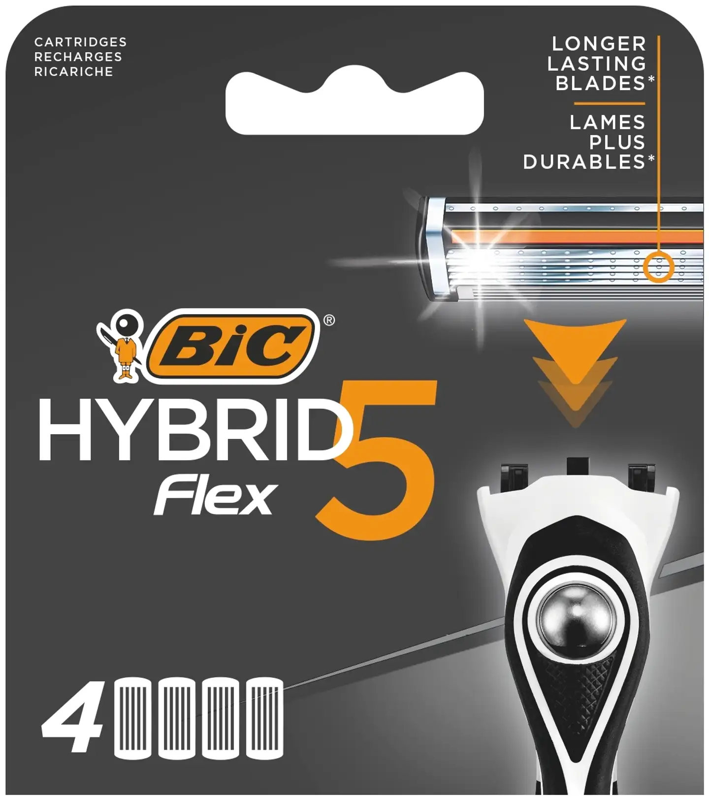 BIC Hybrid Flex 5 varaterä 4-pack