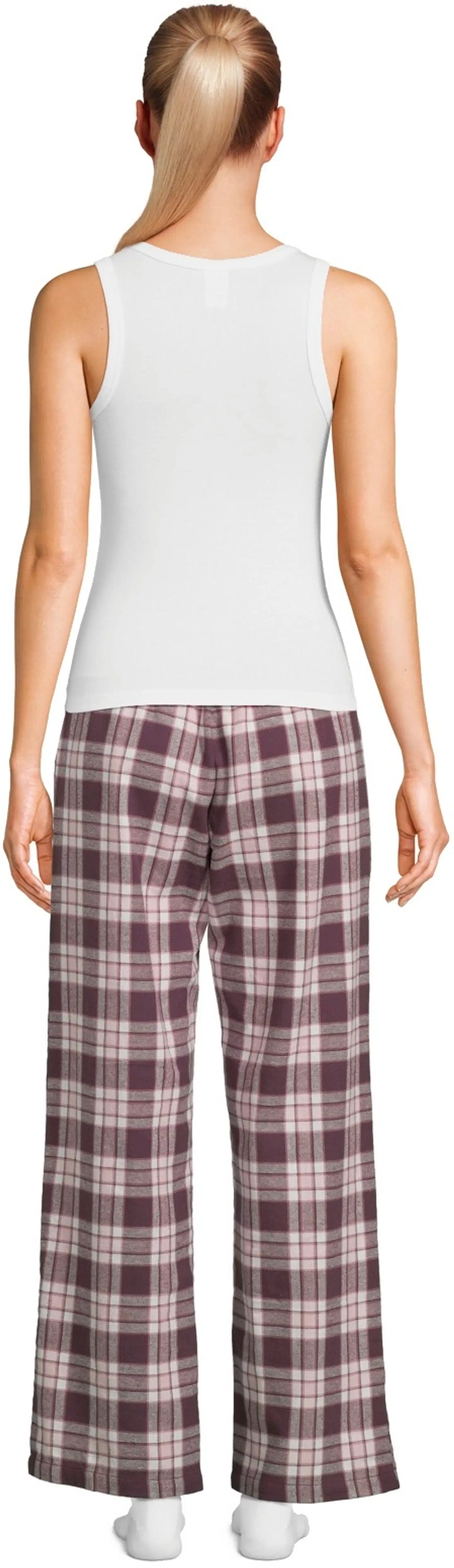 Actuelle naisten flanellihousut 212A382610 - Burgundy check - 3