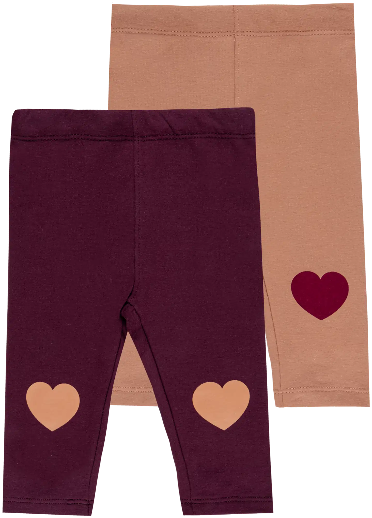Ciraf vauvojen collegeleggingsit Sydän 250B262927 2-pack - Fig & Cork - 1
