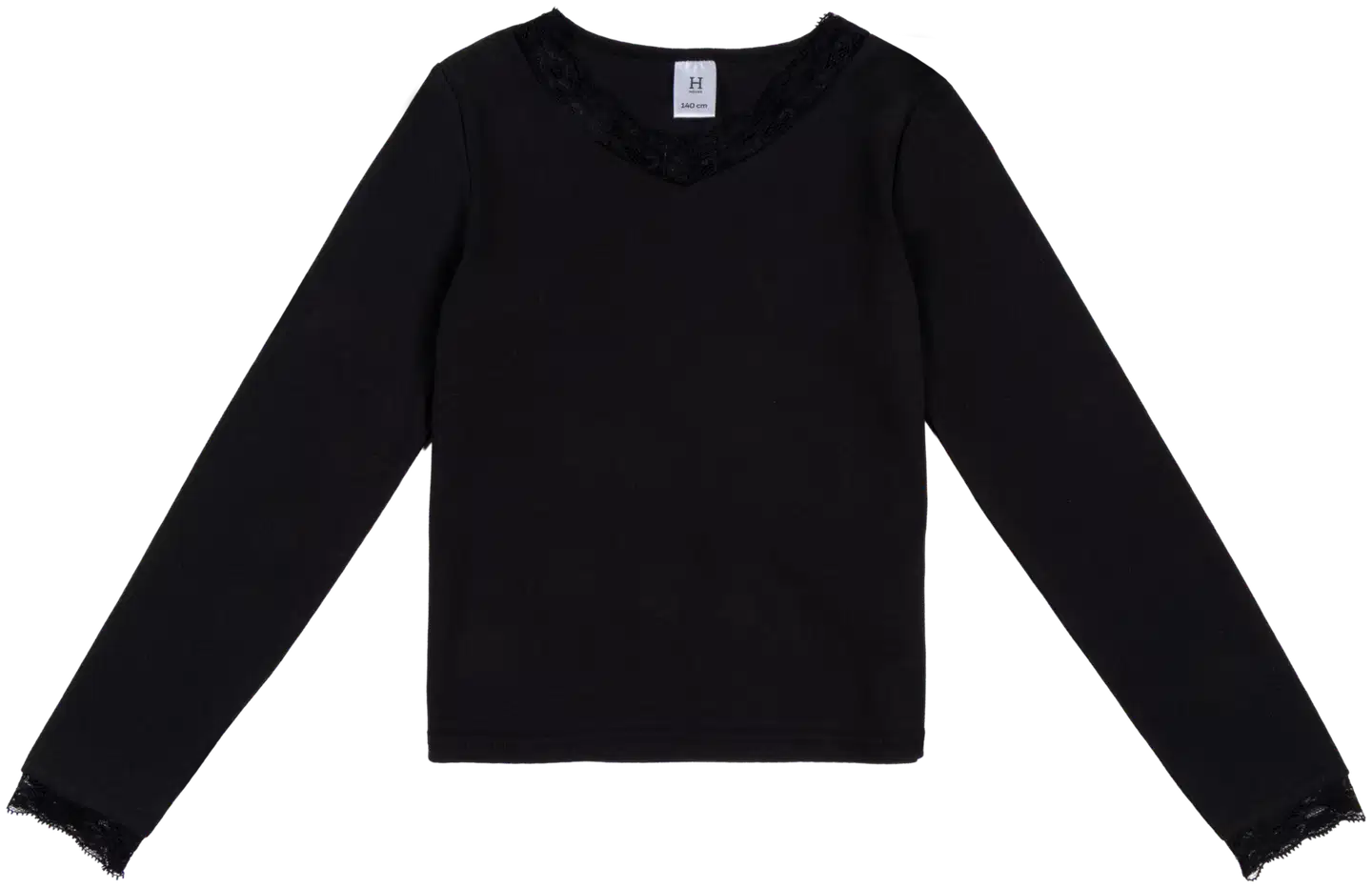 House lasten trikoopaita pitsisomisteilla 23TH292608 - Black - 1