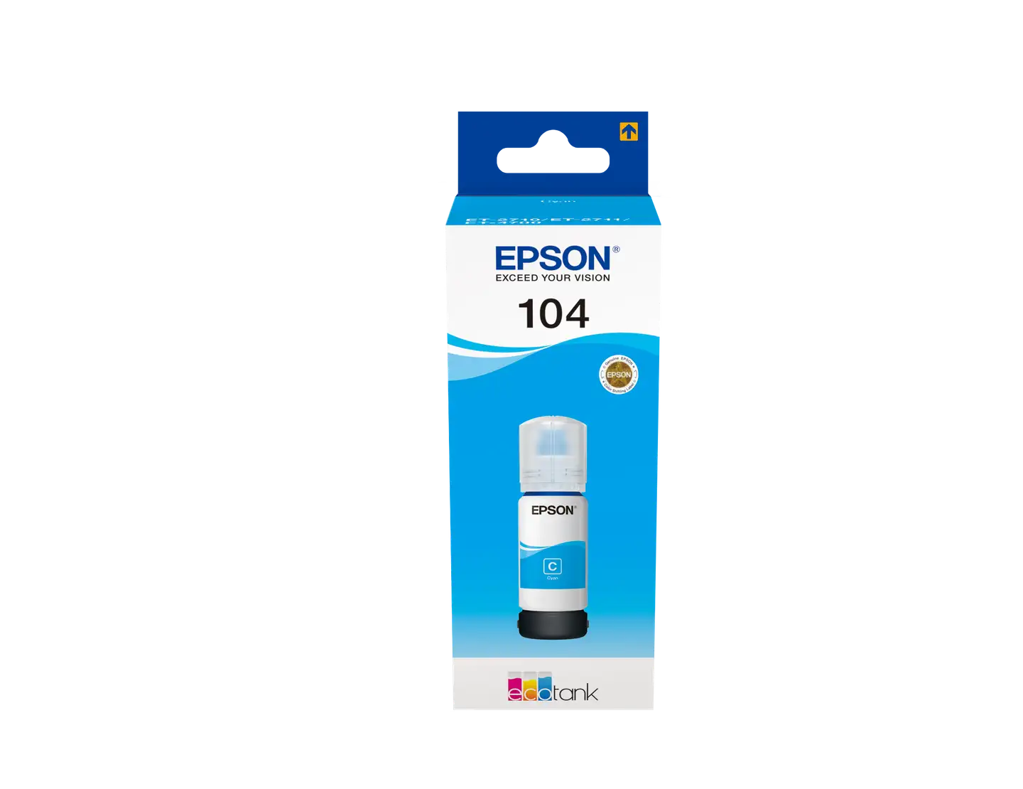 Epson mustepullo 104 syaani