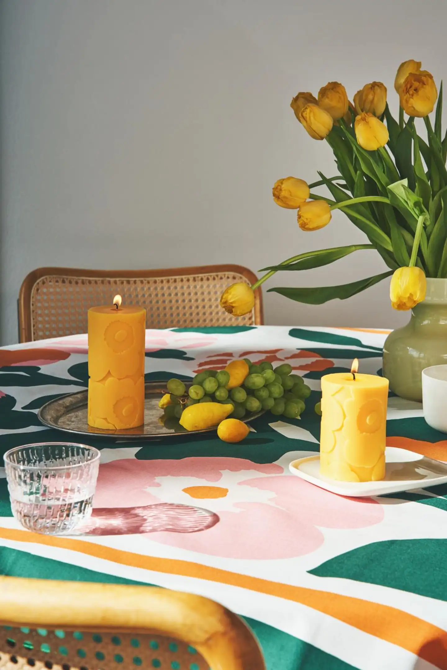 Marimekko Unikko keltainen pöytäkynttilä 1kpl/6,5x10cm - 2