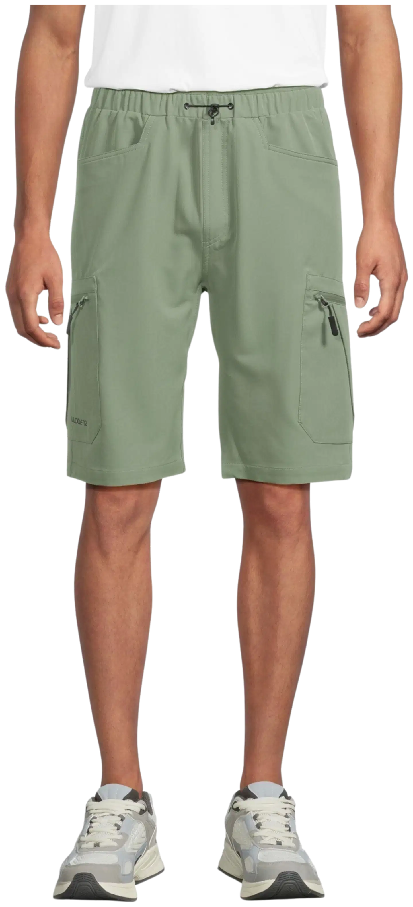 Luode12 miesten retkeilyshortsit loose-fit 204L182654 - Oil Green - 1