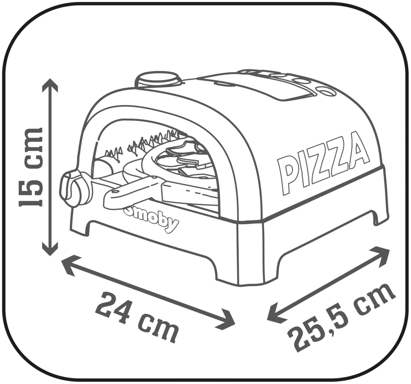 Smoby - Pizzauuni, leikkisetti - 4
