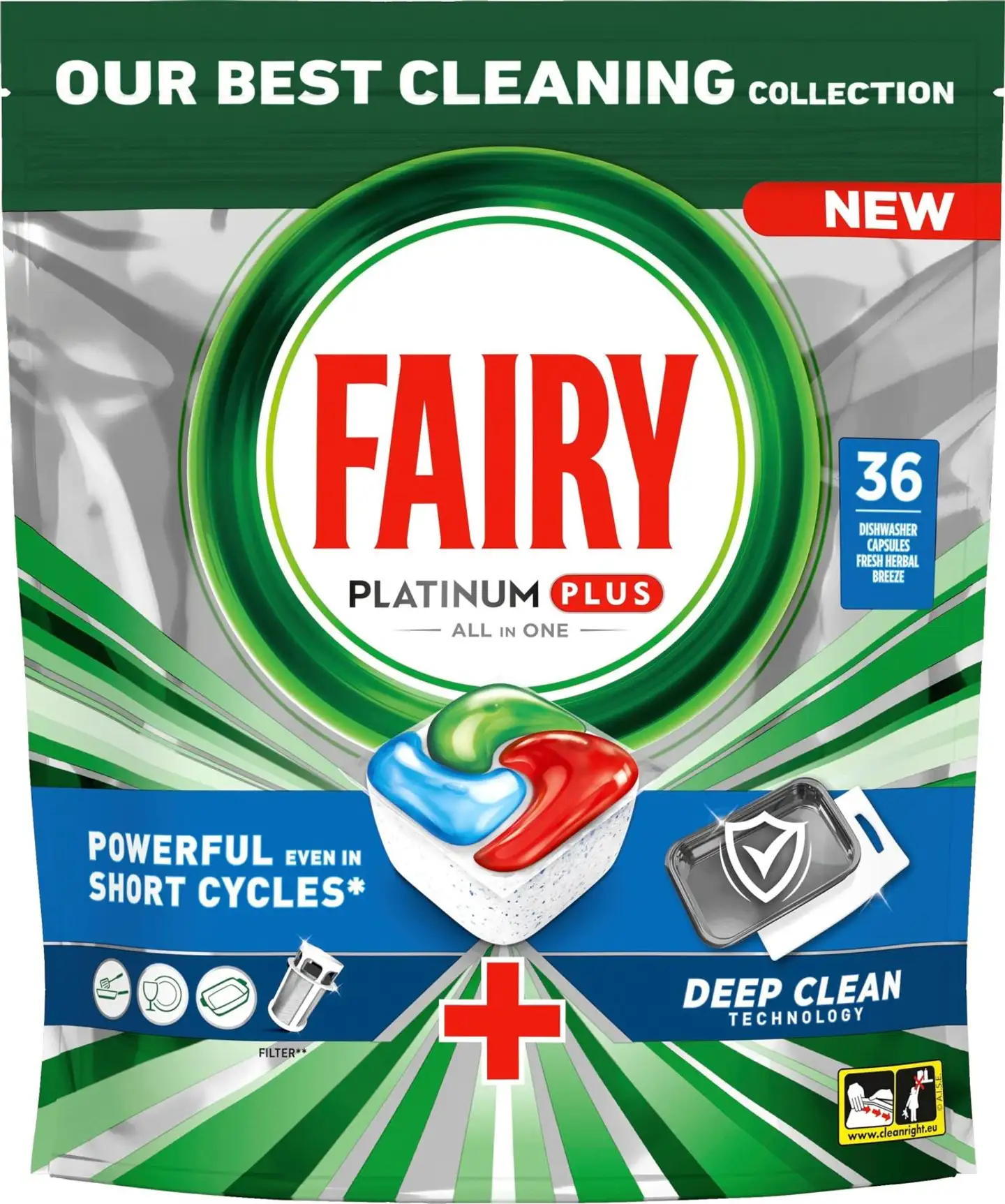 Fairy Platinum Plus All in One Deep Clean 36kpl konetiskitabletti