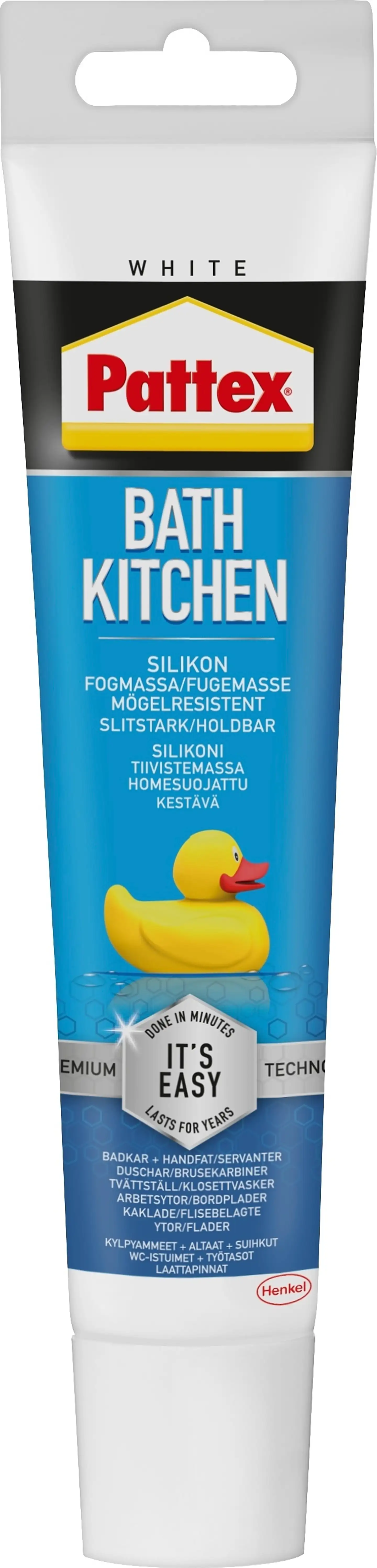 Pattex silikonimassa 50ml tuubi Bath&Kitchen valkoinen - 3