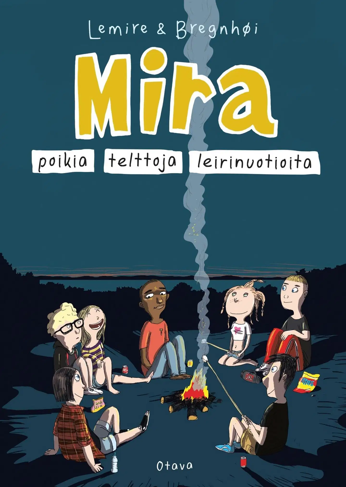 Lemire, Mira: poikia, telttoja, leirinuotioita