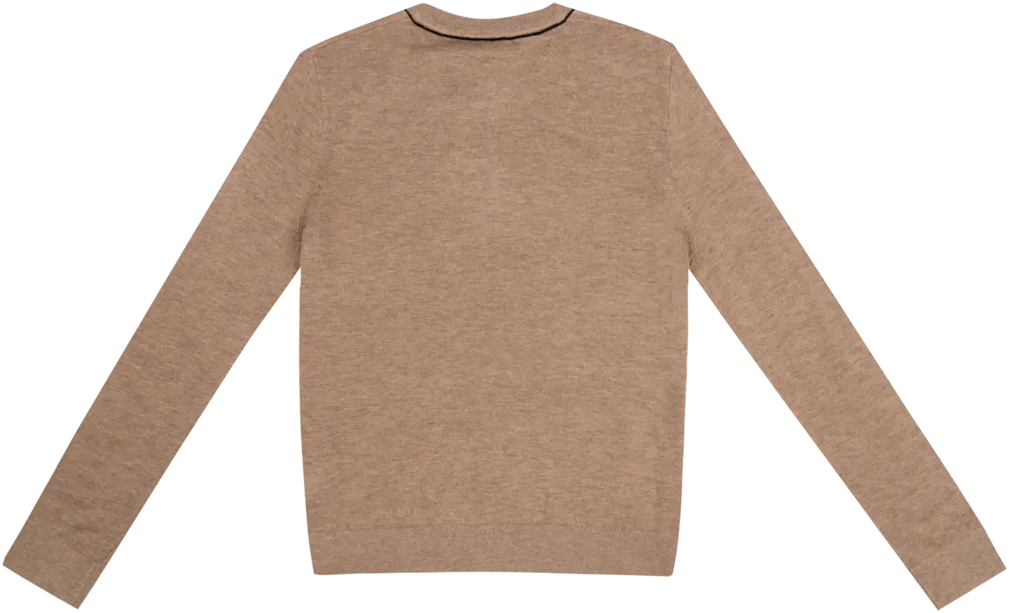 London Fog naisten neuletakki merinosekoitetta  218L342508 - dark beige, black piping - 2