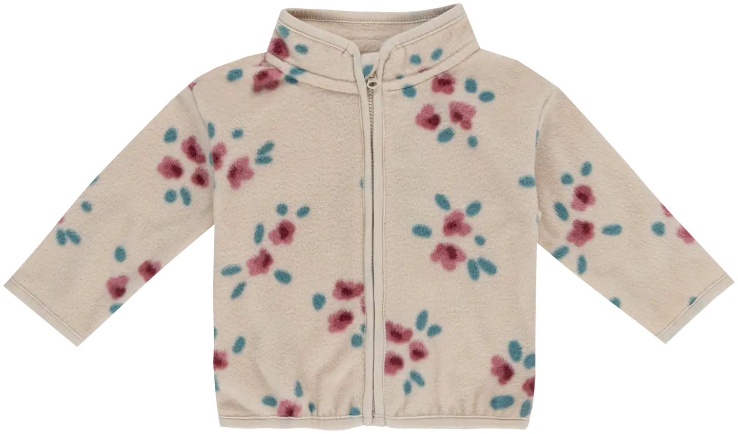 TEX vauvojen fleecetakki kukkakuviolla I990678 - ECRU 2 - 1