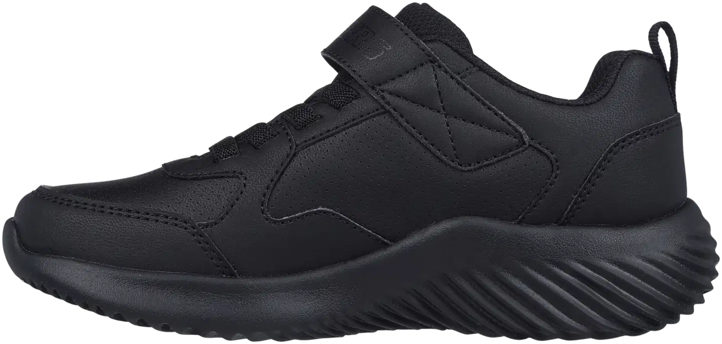 Skechers lasten kevyt lenkkari tarranauhalla ja venyvillä nauhoilla - BLACK - 4