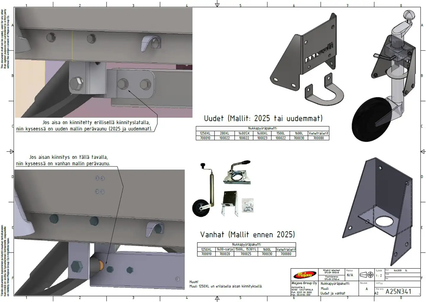 Juncar nokkapyöräpaketti 310LM / 330LW (2025>) - 3