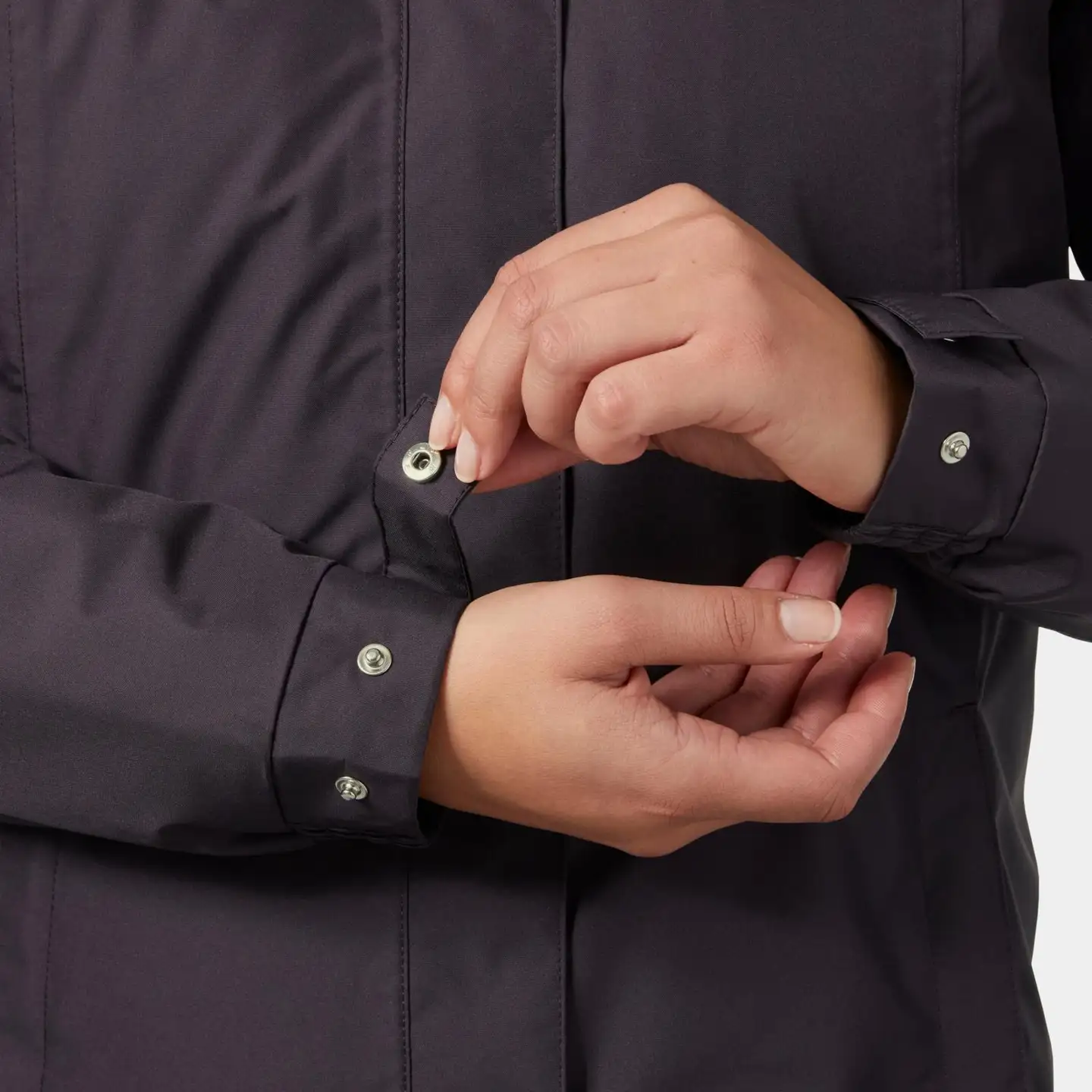 Helly Hansen naisten pitkä kevytvanutakki Westport Ins Coat - Black grape - 7
