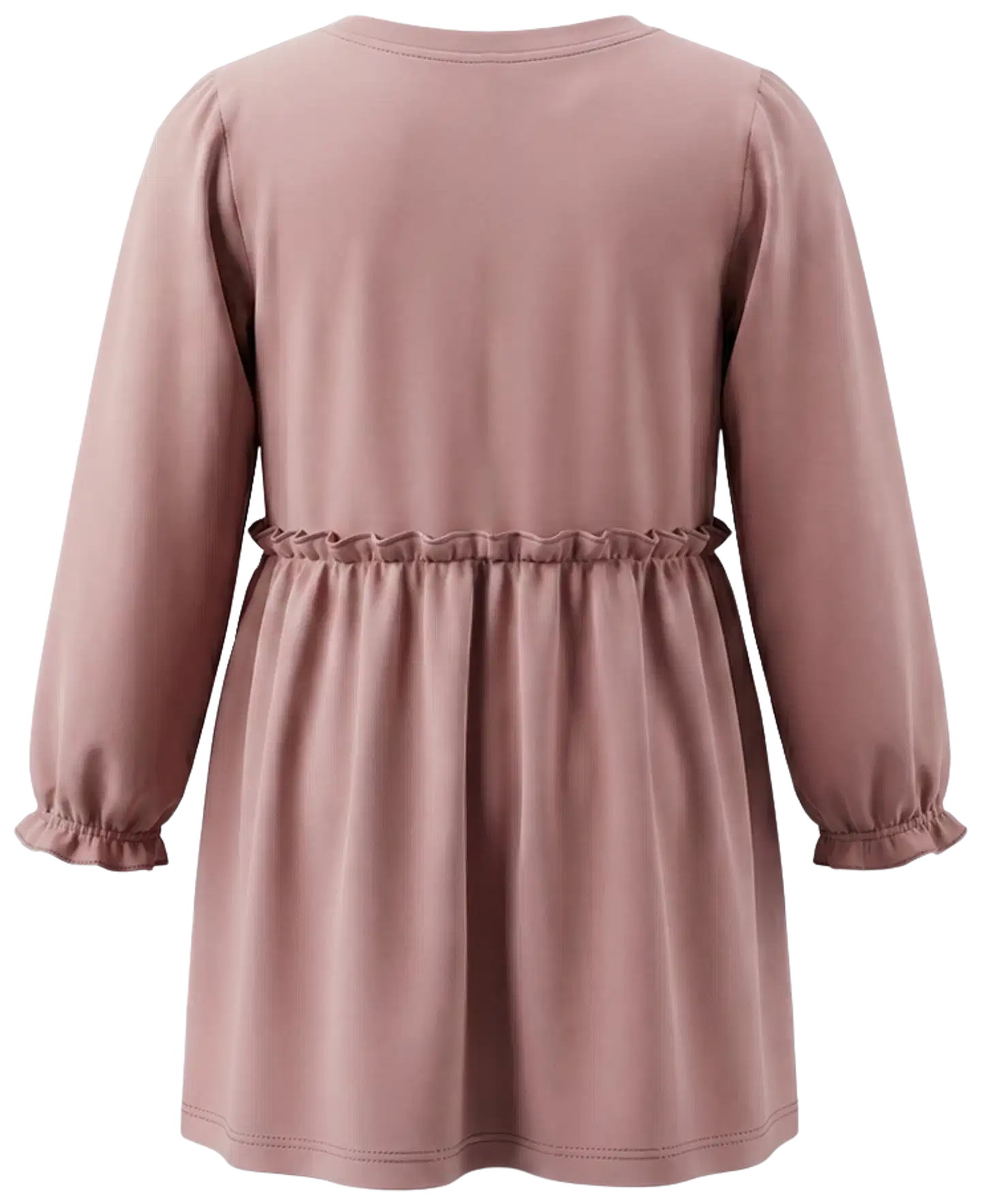 Dirkje lasten pitkähihainen collegemekko, jossa röyhelökoristeet M60325 - Misty rose - 2