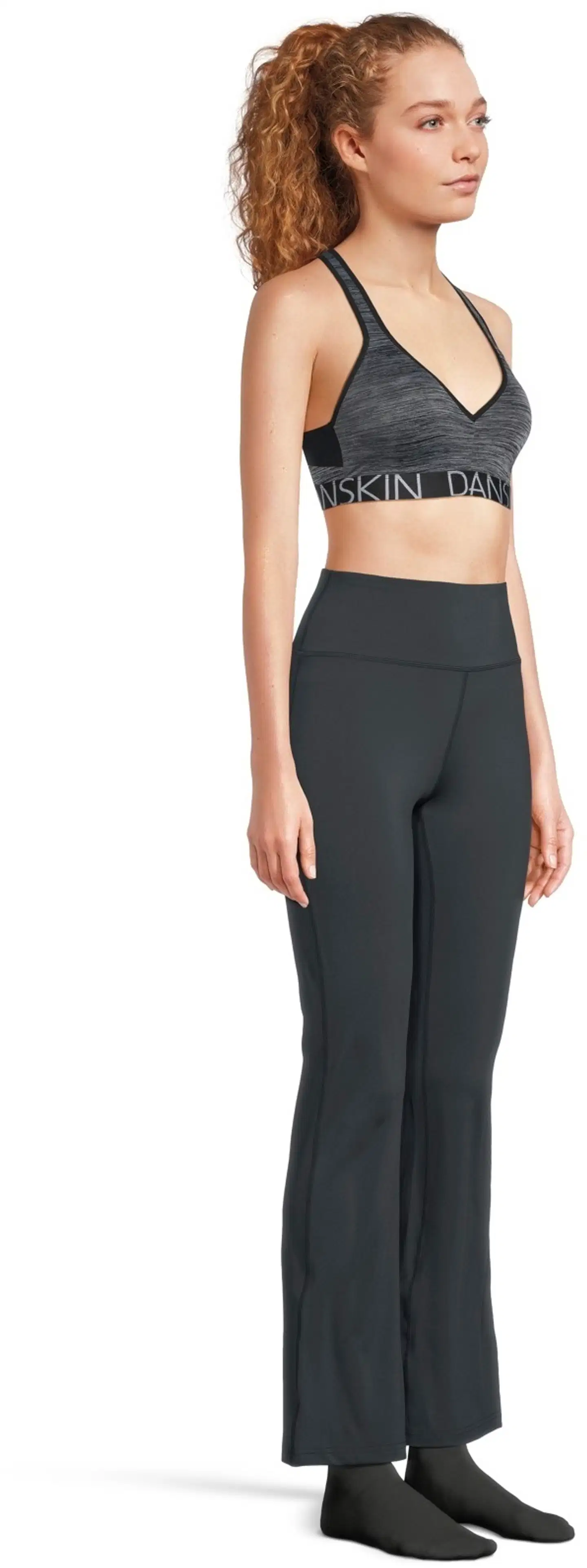 Danskin naisten leveälahkeiset treenitrikoot DPA2615 - black - 4