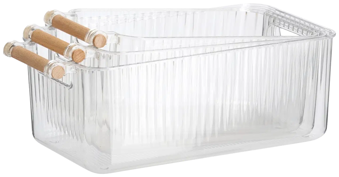 Zeller säilytyslaatikko bambukahvalla 3 kpl - 2