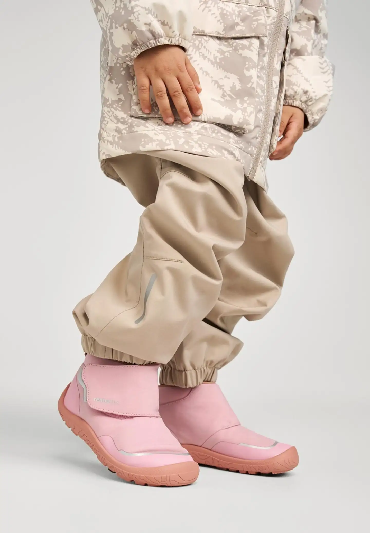 Reima lasten vedenpitävä paljasjalkakenkä Hyppii - Grey Pink - 8