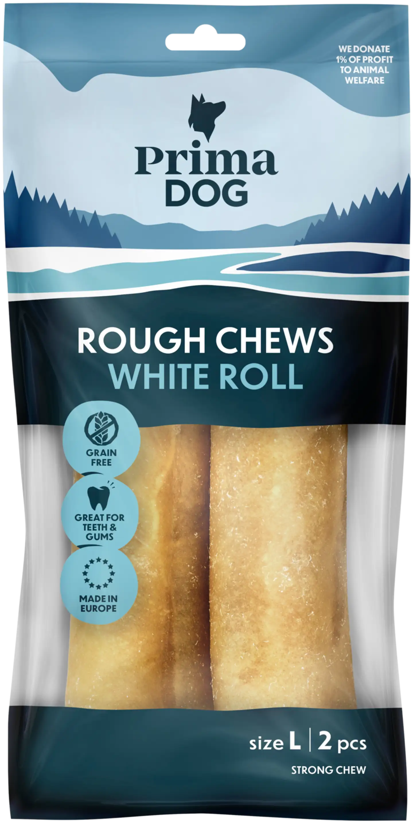 PrimaDog Rough Chews Rulla L 17 cm 170 g
