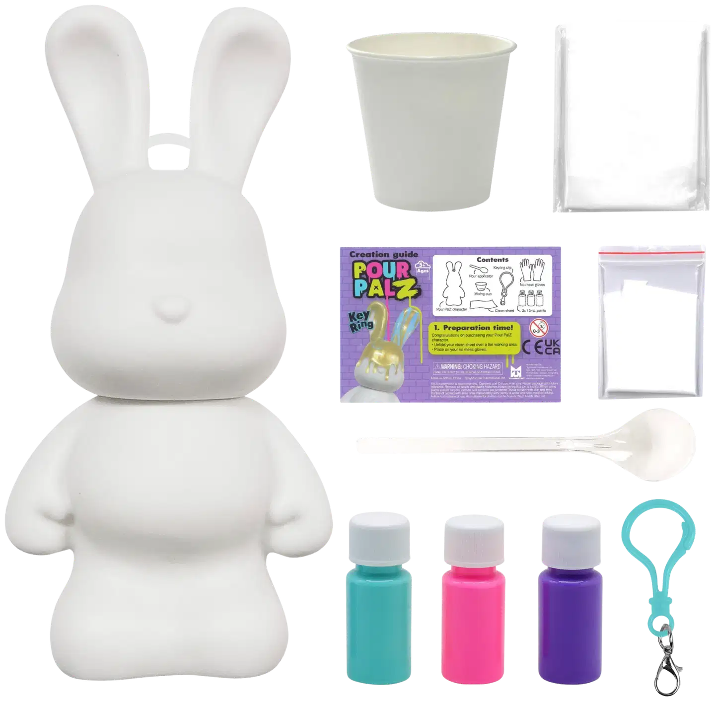 Pour Palz askartelu Bunny mini avaimenperä, erilaisia - 10