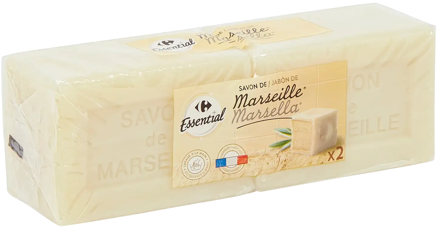 Carrefour Savon de marseille palasaippua 2x400 g - 1