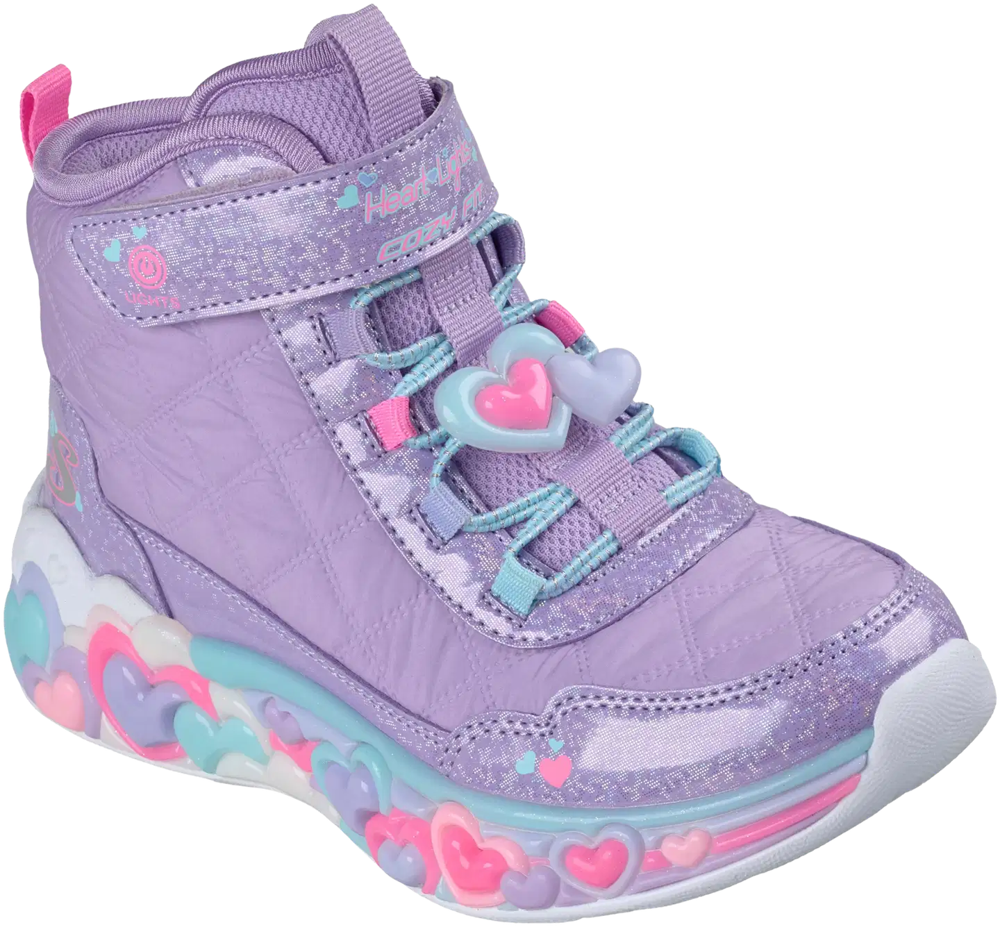 Skechers lasten vilkkutennarit Cozy Fit Heart Light - Lavender multitrim - 3